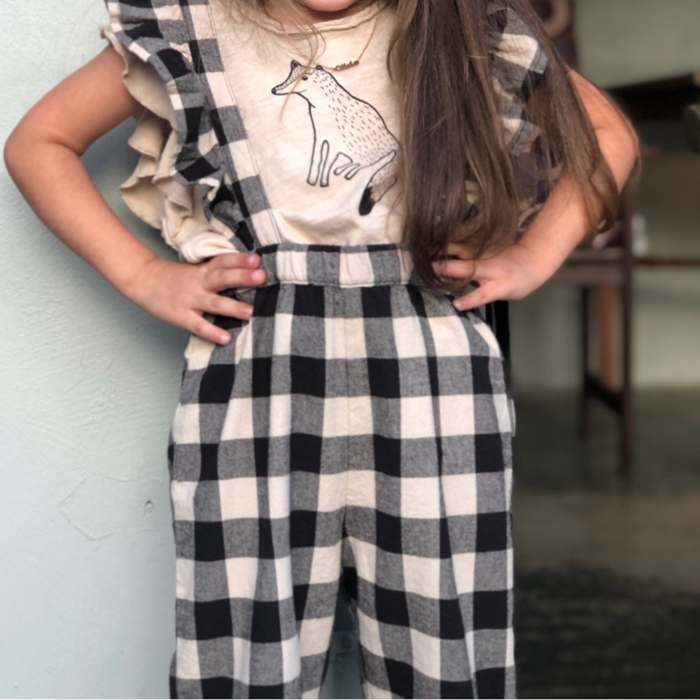 Plaid Kids Overalls